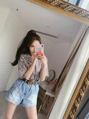 黄一琳高马尾私服自拍照图片_8