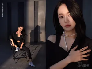 张佳宁酷美黑色系性感写真图片_4