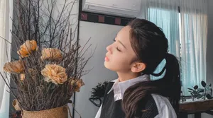 陈瑶单马尾居家私服照图片