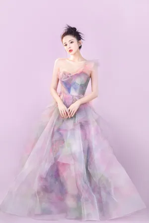古力娜扎粉色纱裙唯美写真图片_6