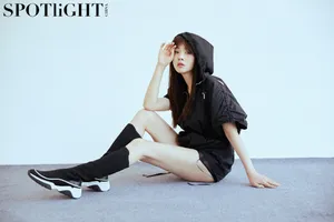 王晓晨黑色系性感甜酷写真图片_4
