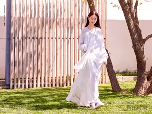 陈钰琪白色长裙性感写真图片_5