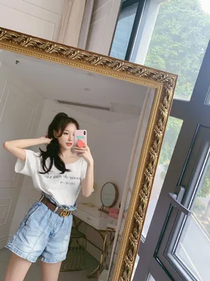 黄一琳单马尾私服自拍照图片_2