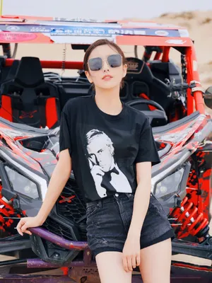 佟丽娅酷美跑车写真图片_1