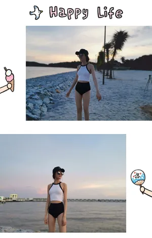 孙嘉琪度假风海边性感图片_8