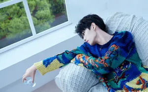 林彦俊纯白套装清秀写真图片_9