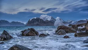 海边冰雪风景图片_8