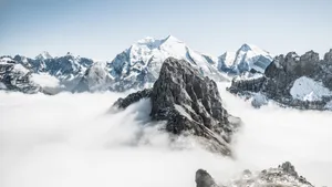 自然雪山风景图片大图_12