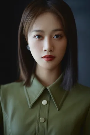 蓝盈莹皮衣酷美写真图片