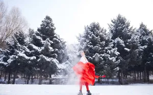 马苏雪景唯美浪漫写真图片_5
