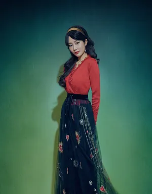 李纯复古波浪文艺妩媚写真图片