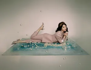 李纯复古波浪文艺妩媚写真图片_7