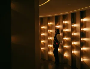 辛芷蕾帅气西服工装裤性感图片_4
