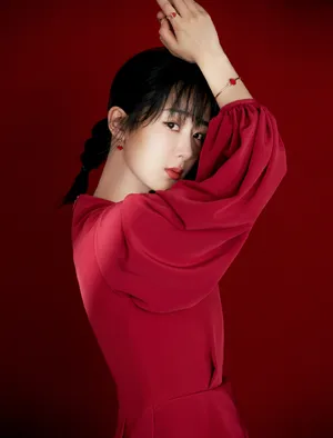 杨紫新年红裙迷人性感写真图片_7
