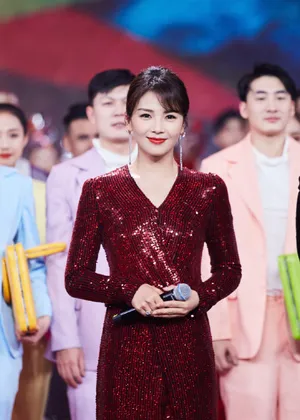 刘涛红色亮片高开叉长裙性感图片_8