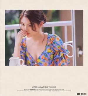 徐冬冬碎花裙秀性感身材迷人写真_9