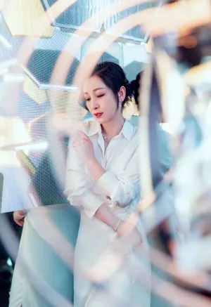 秦海璐性感优雅光影写真图片_3