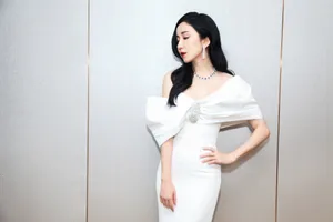 娄艺潇白衫晚礼裙性感写真图片_1