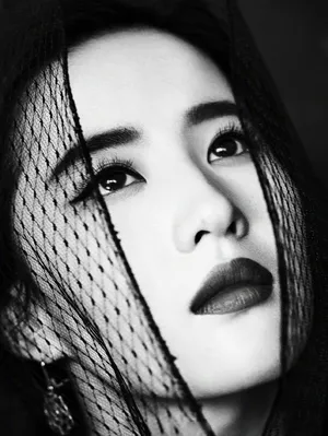 刘亦菲黑纱遮面早年性感写真图片_5