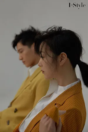 何杜娟金泽暖色系CP穿搭写真图片_7