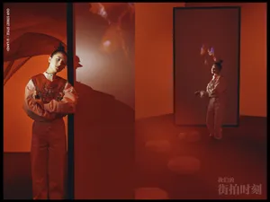 李兰迪中国红光影大片写真图片