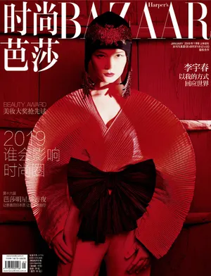 李宇春红黑时尚大片写真图片