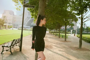 李梦清秀甜酷写真图片_4