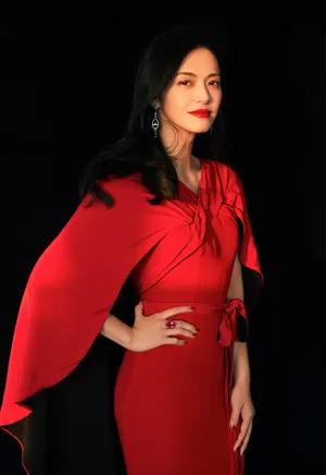 姚晨红裙温柔气质写真图片_4