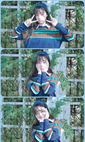 曹曦月弟系妹妹穿搭清秀图片_1