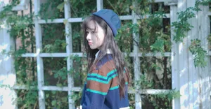 曹曦月弟系妹妹穿搭清秀图片_3