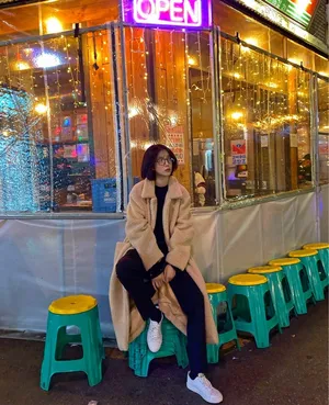 李溪芮清新私服街拍图片_2