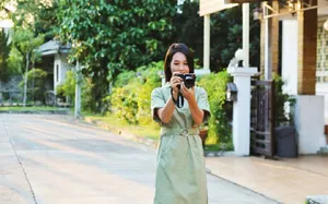 朱丹休闲装扮气质甜美写真_5