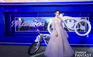 李若宁紫色长裙仙气性感图片_1