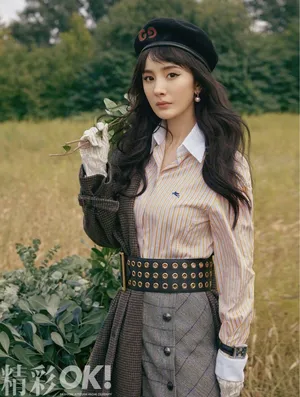 杨幂复古性感秋日杂志写真图片_3