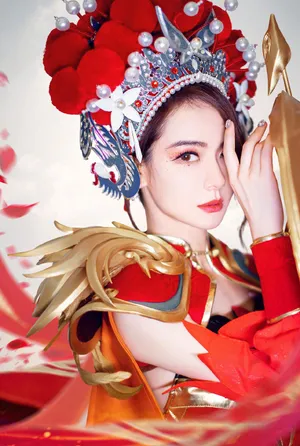 戚薇cosplay虞姬美艳性感图片_3