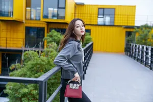 迪丽热巴时尚性感街拍写真图片_4