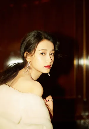 孙怡黑色抹胸礼服性感写真图片