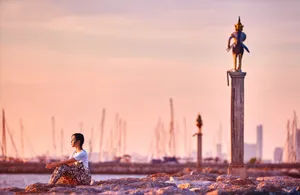苏青优雅迷人海边写真图片_2