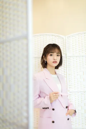 沈月粉色甜美清新写真图片_8