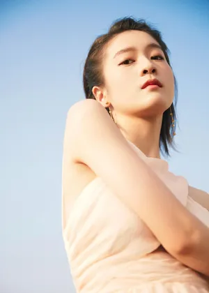 张雪迎芝士甜桃裙甜美写真图片_1