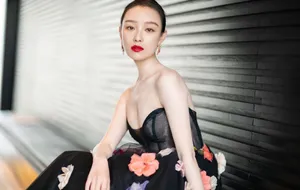 倪妮抹胸礼服性感写真图片_4