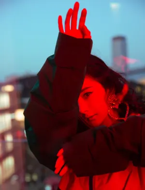 杨幂时尚潮流甜酷写真图片_11