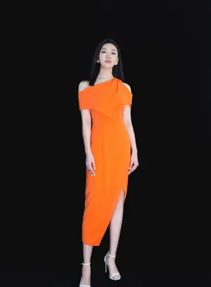菅纫姿长裙随性利落写真图片_5