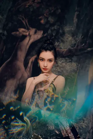 angelababy暗黑森林风写真图片