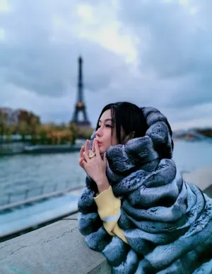 汤晶媚初冬甜美街拍图片_6