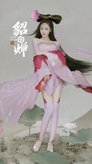 张天爱cos貂蝉性感撩人写真图片_6