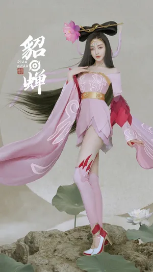 张天爱cos貂蝉性感撩人写真图片_7