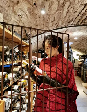 汤晶媚红裙优雅靓丽街拍图片_3