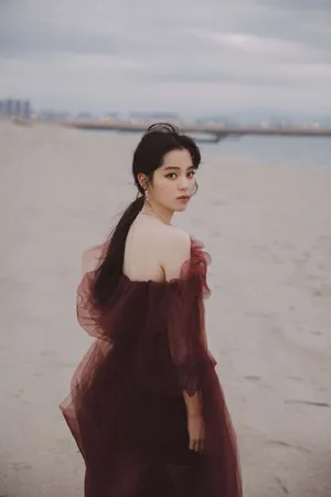 欧阳娜娜薄纱礼裙优雅写真图片_8