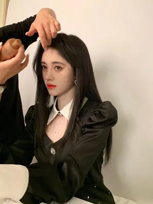 鞠婧祎黑色系性感写真图片_3